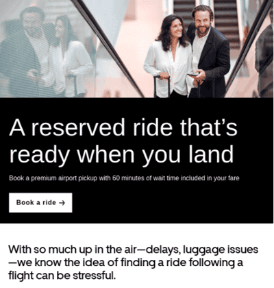 Email Marketing ตัวอย่าง - Uber