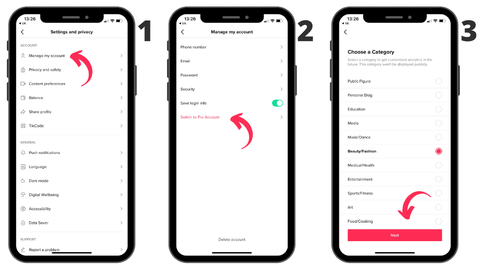 การปรับเปลี่ยนเป็นบัญชีธุรกิจ เพื่อขายของใน TikTok