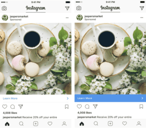 ตัวอย่าง Instagram Ads CTA 