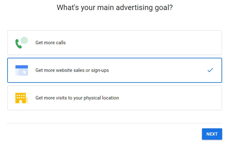 สร้างโฆษณา Google Ads - Set Ads Goal