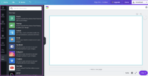 เมนูการเชื่อมแอปของ Canva