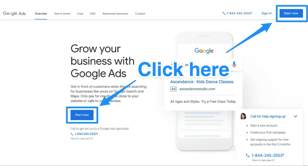 สร้างโฆษณา Google Ads - Start Now