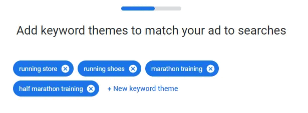 สร้างโฆษณา Google Ads - เพิ่ม Keyword