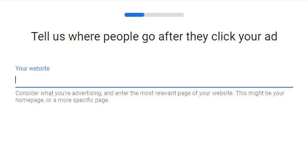 สร้างโฆษณา Google Ads - เพิ่ม URL