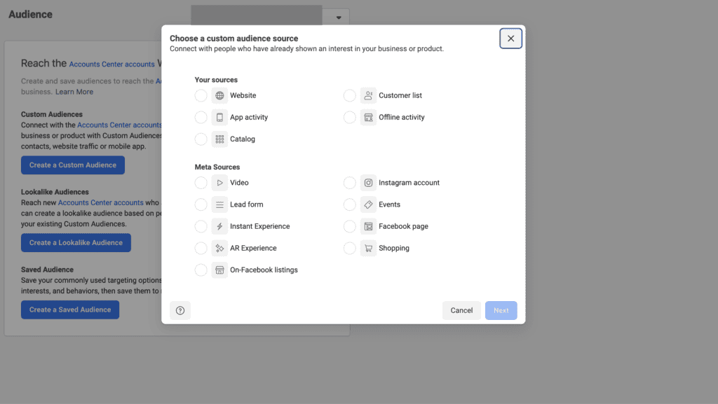 การตั้งค่า Facebook Custom Audience