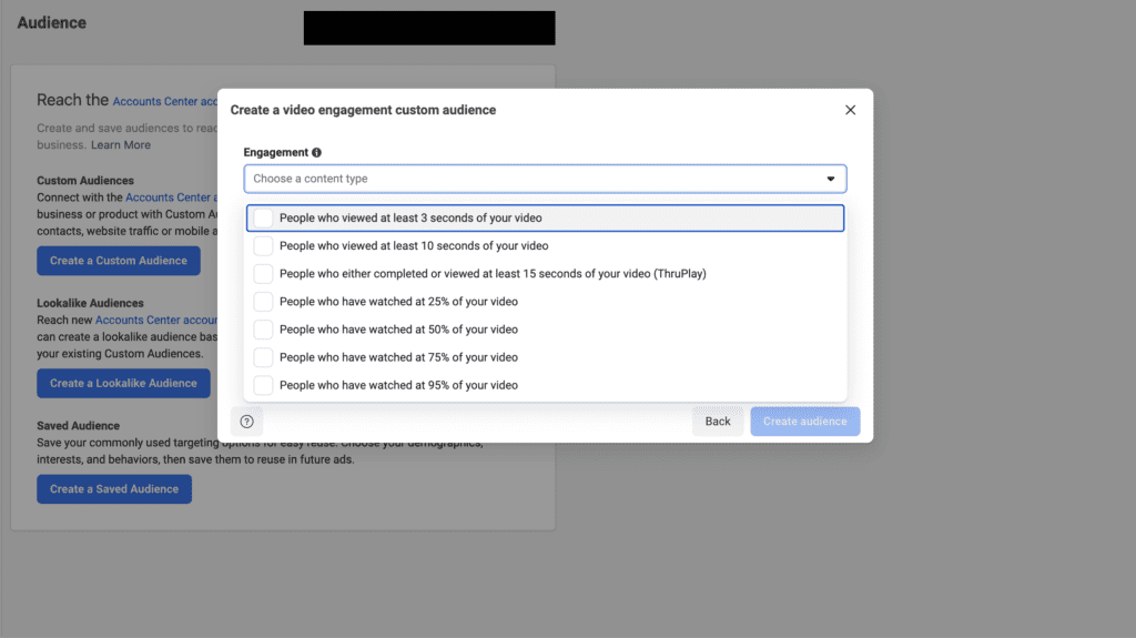 Custom Audience - Video