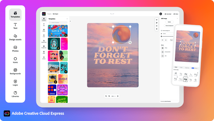 AI ออกแบบโลโก้ - Adobe Express