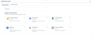 การเลือก Data Source เพิ่มบน Google Studio 