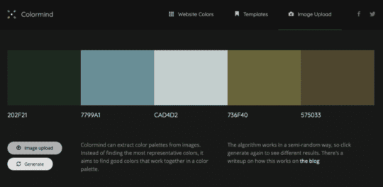 เว็บจับคู่สี Colormind
