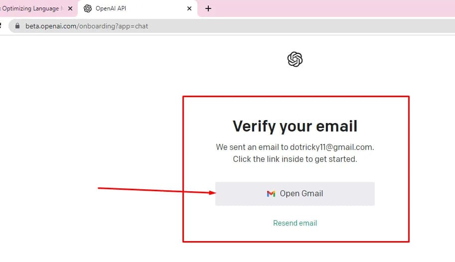 ChatGPT - Verify Email