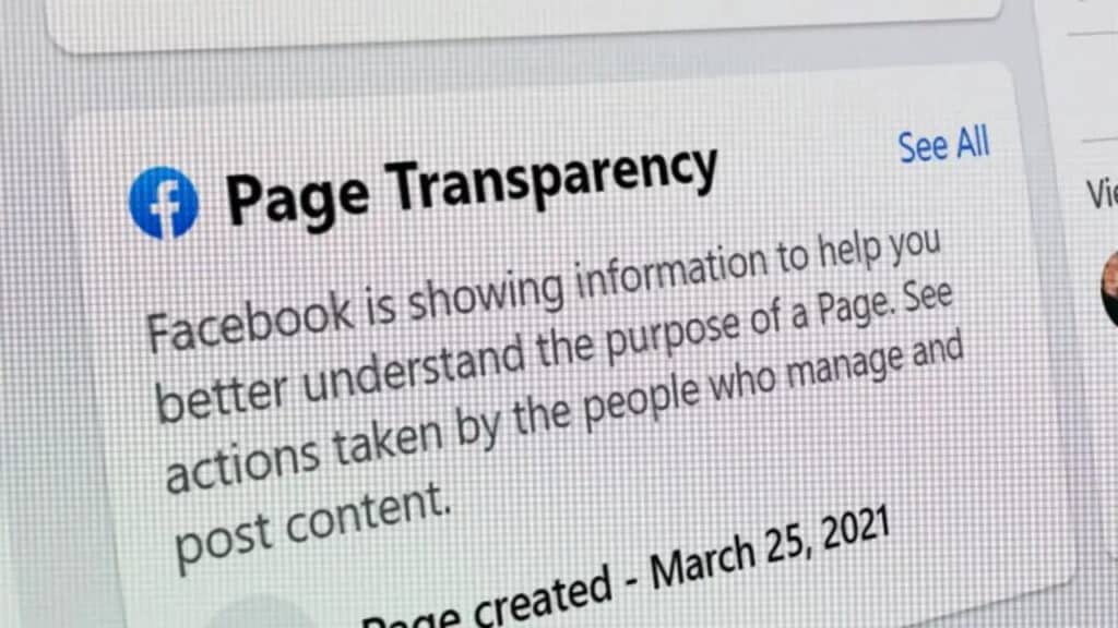Page Transparency คืออะไร