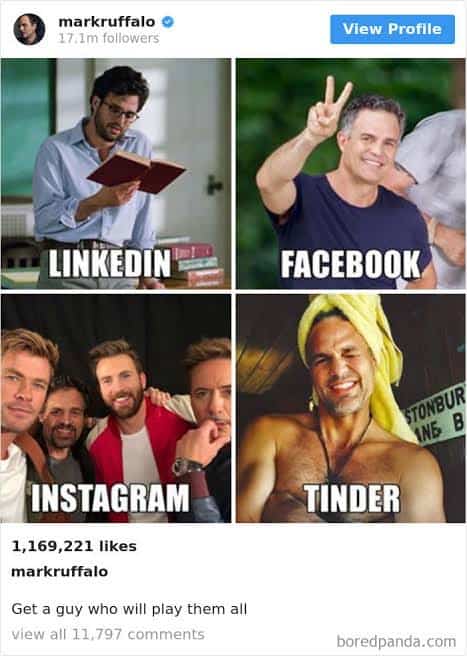 ตัวอย่างมีม 2023 - เทียบ Social Media 4 แพลตฟอร์ม