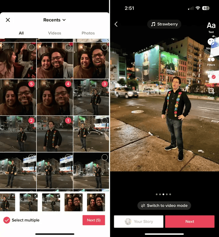 TikTok Content - ภาพสไลด์