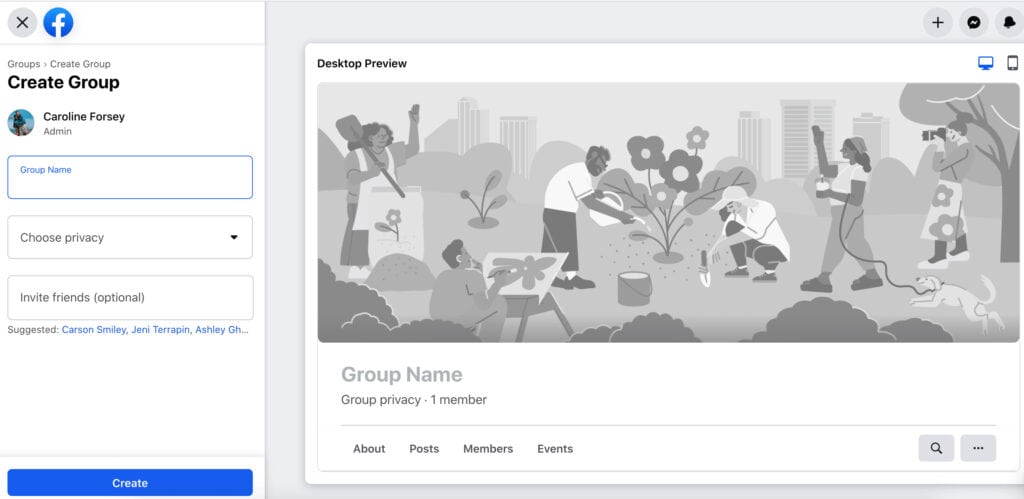 วิธีสร้างกลุ่ม Facebook - ตั้งค่า