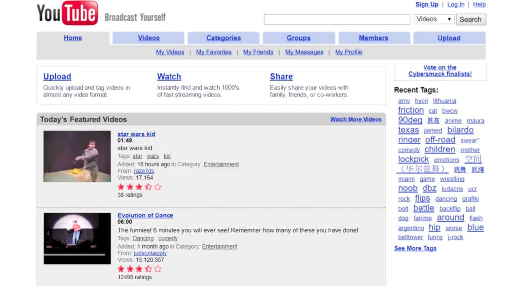 YouTube ปี 2005