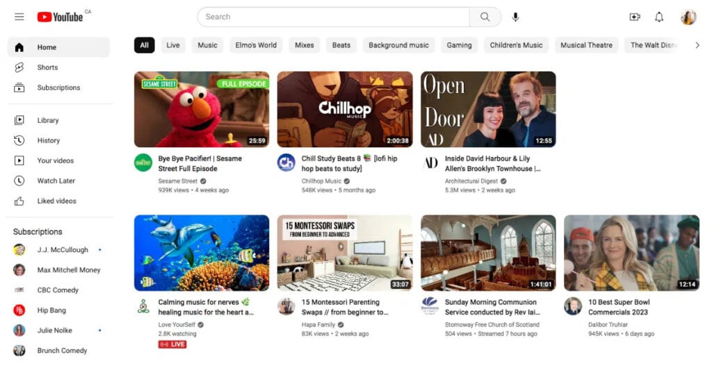 YouTube ปี 2023