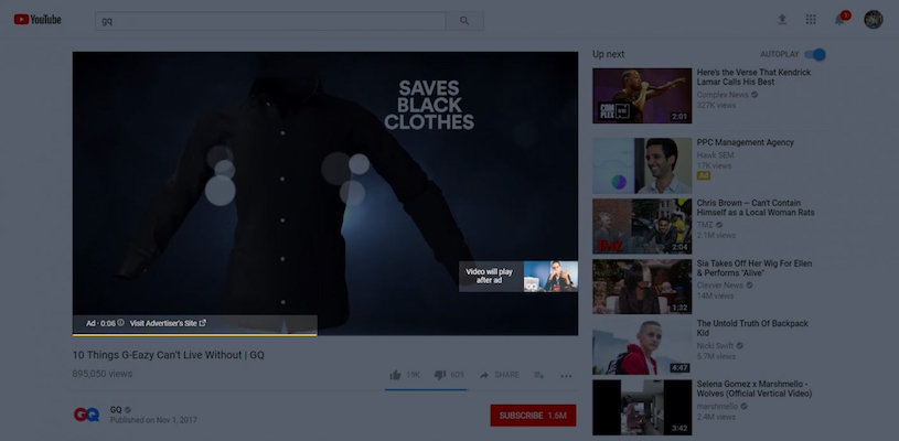 Bumper ads