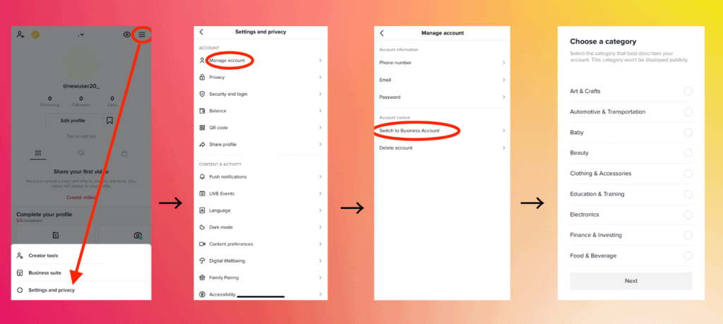 TikTok Business Account