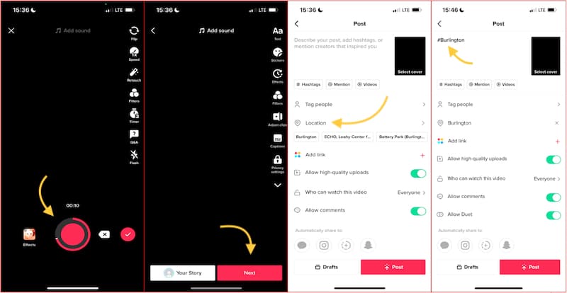 TikTok Location Tag