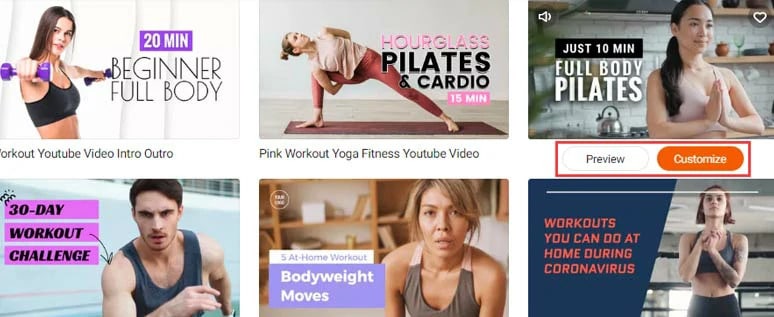 YouTube Workout Clip
