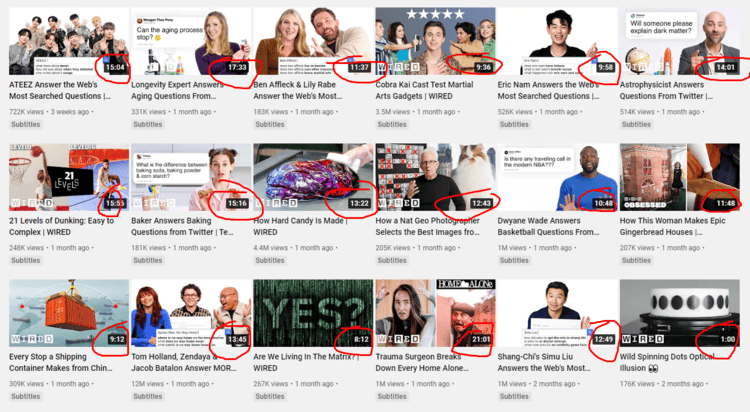 YouTube Clip Length