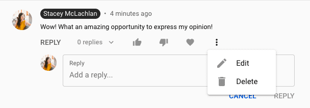 YouTube Comment Reply