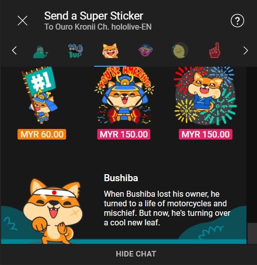 YouTube Super Sticker
