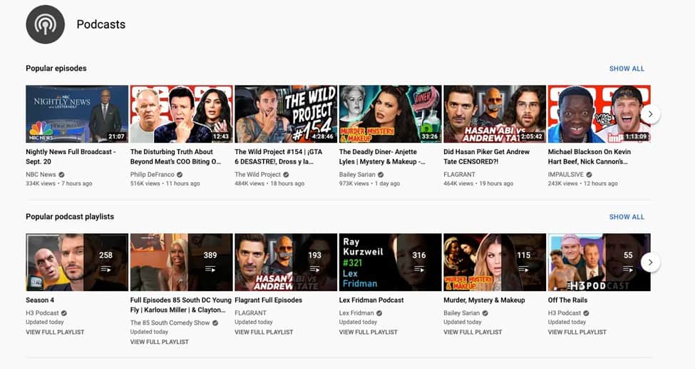 YouTube Podcast