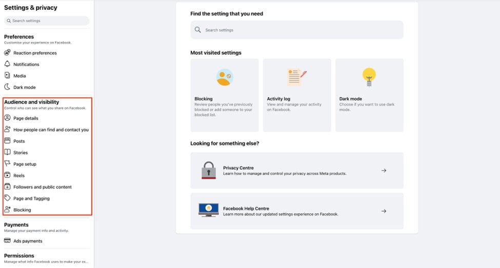 Page Role - Page Setup