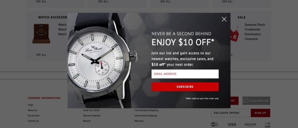 Exit-intent Pop-ups ก็เป็นหนึ่งในการทำ FOMO Marketing